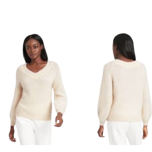 Banana Republic Sequin V-Neck Sweater Small - Picture 1 of 7